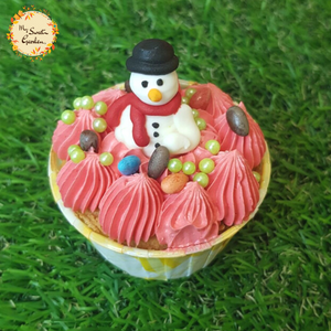 Snowman Christmas Artistic Cupcake B