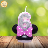 Mouse Ears with Ribbon Numbered Candle