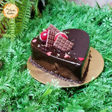 Chocolate Ganache with Fresh Berries (Heart-Shaped)