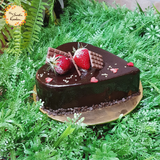 Chocolate Ganache with Fresh Berries (Heart-Shaped)