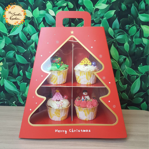 Assorted Christmas Themed Artistic Cupcake C