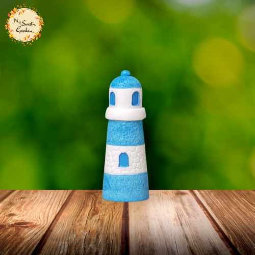 Blue Lighthouse Figurine