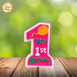 First Birthday Numbered Candle