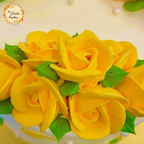 Buttercream Roses Cake Topper