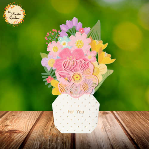 Flower Vase Layered Gift Card