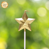 Metallic Hearts and Stars Themed Candle