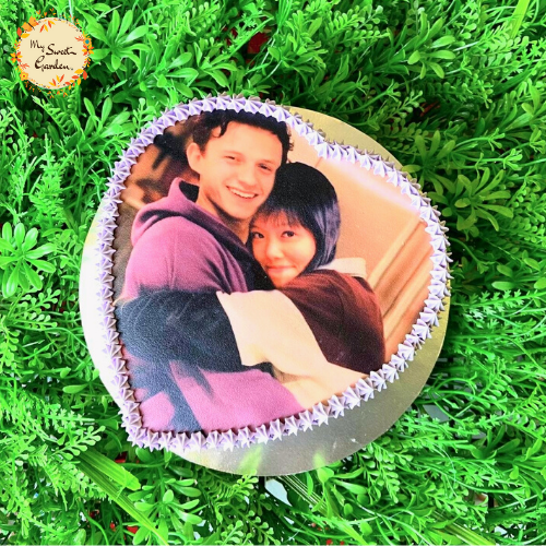 Heart Shaped Love Digital Print Cake