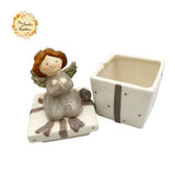 Christmas Angel Gift Box Porcelain Containers with Lid
