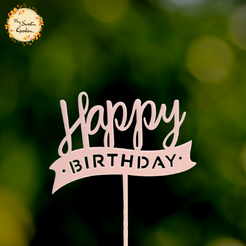 Banner Happy Birthday Acrylic Insert