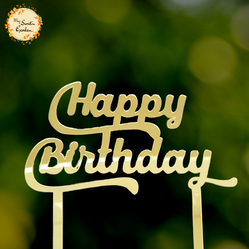 Cursive Happy Birthday Acrylic Insert