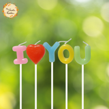 I Love You Lettered Candle