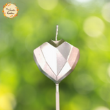 Metallic Hearts and Stars Themed Candle