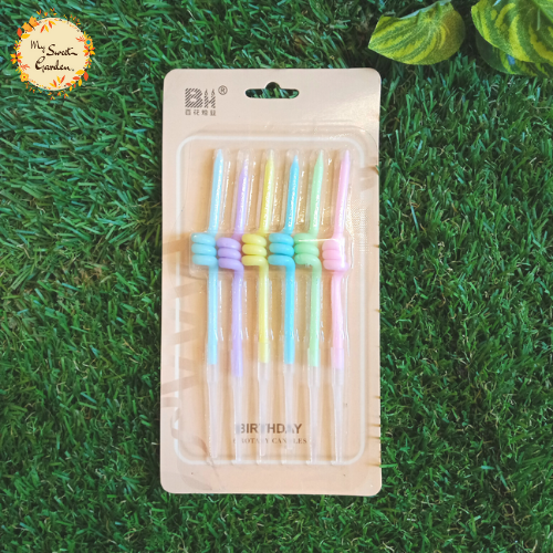 Straw Pastel Colour Themed Candle