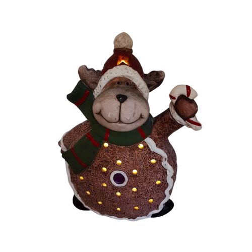 Christmas Reindeer LED Ceramic Decorations
