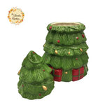 Christmas Tree Porcelain Containers with Lid