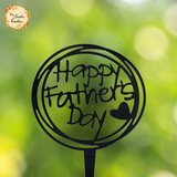 Circular Happy Father's Day Acrylic Insert