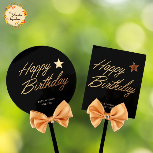 Classy Bow Happy Birthday Acrylic Insert