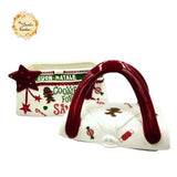 Christmas Handbag Porcelain Containers with Lid