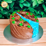 DIY River Waterfall Cake Base