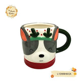 Christmas Dogs Porcelain Cups