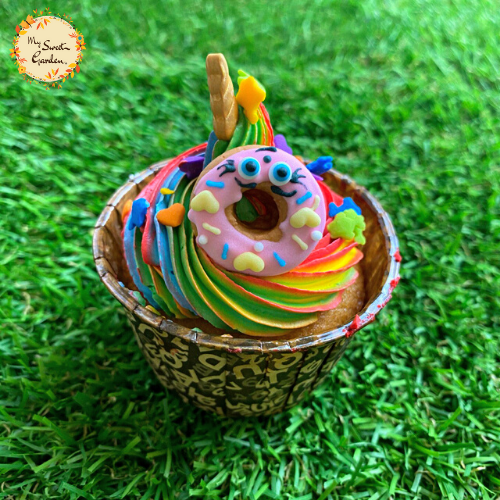Sprinkled Donut Artistic Cupcake