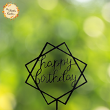 Double Framed Hexagonal Happy Birthday Acrylic Insert