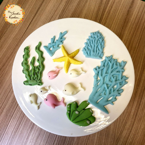 Ocean Coral Reef, Starfish and Sea Creature Chocolate Topper