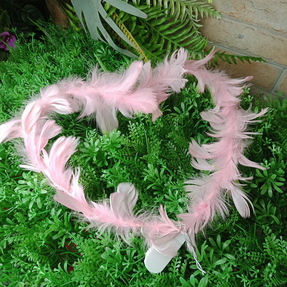 Feathered Pink Heart