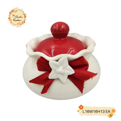 Christmas Gift Goodie Bag Porcelain Containers with Lid