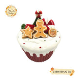 Christmas Gingerbread Man Porcelain Container with Lid