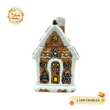 Christmas Gingerbread House Porcelain Container with Lid