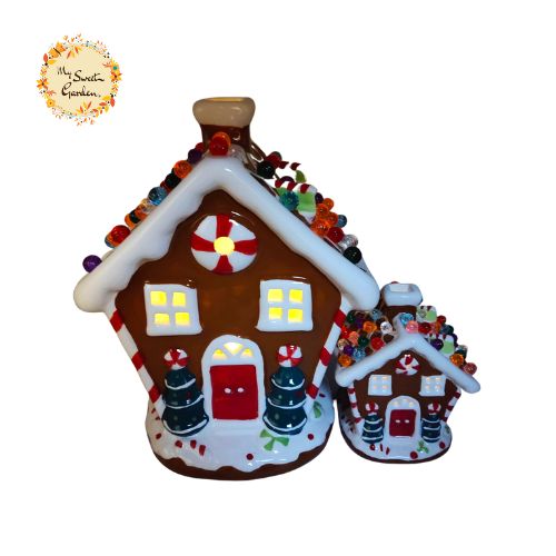 Christmas Gingerbread House LED Large Ceramic