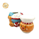 Christmas Gingerbread Man (Full Body) Porcelain Container with Lid