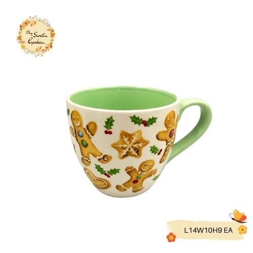 Christmas Gingerbread Man Porcelain Cups