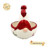 Christmas Gnome Porcelain Containers Baskets