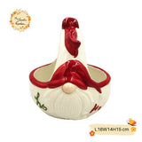 Christmas Gnome Porcelain Containers Baskets