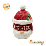 Christmas Gnome (Full Body) Porcelain Container with Lid