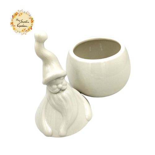 Christmas Gnome (Full Body) Porcelain Container with Lid