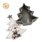 Christmas Tree Porcelain Containers with Lid