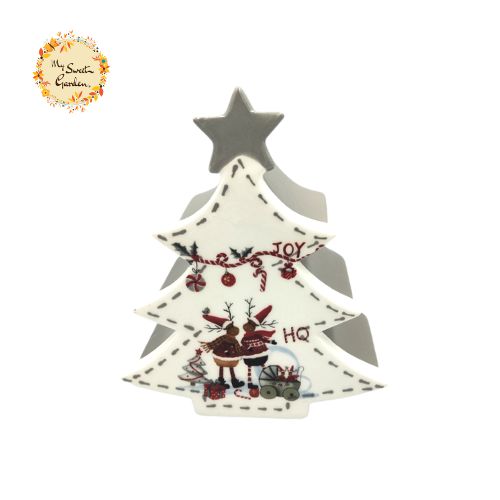 Christmas Tree Porcelain Containers with Lid