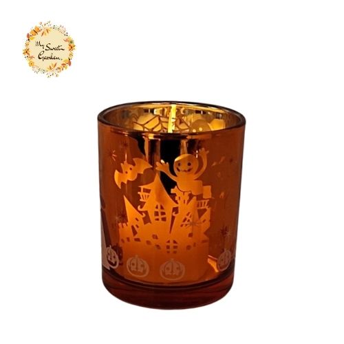 Halloween Limited Edition Glass LED Light or Candle Holder Party Decoration