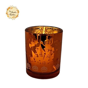 Halloween Limited Edition Glass LED Light or Candle Holder Party Decoration