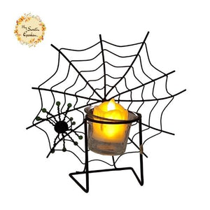 Halloween Limited Edition LED Candle Holder Spiderweb Party Decoration