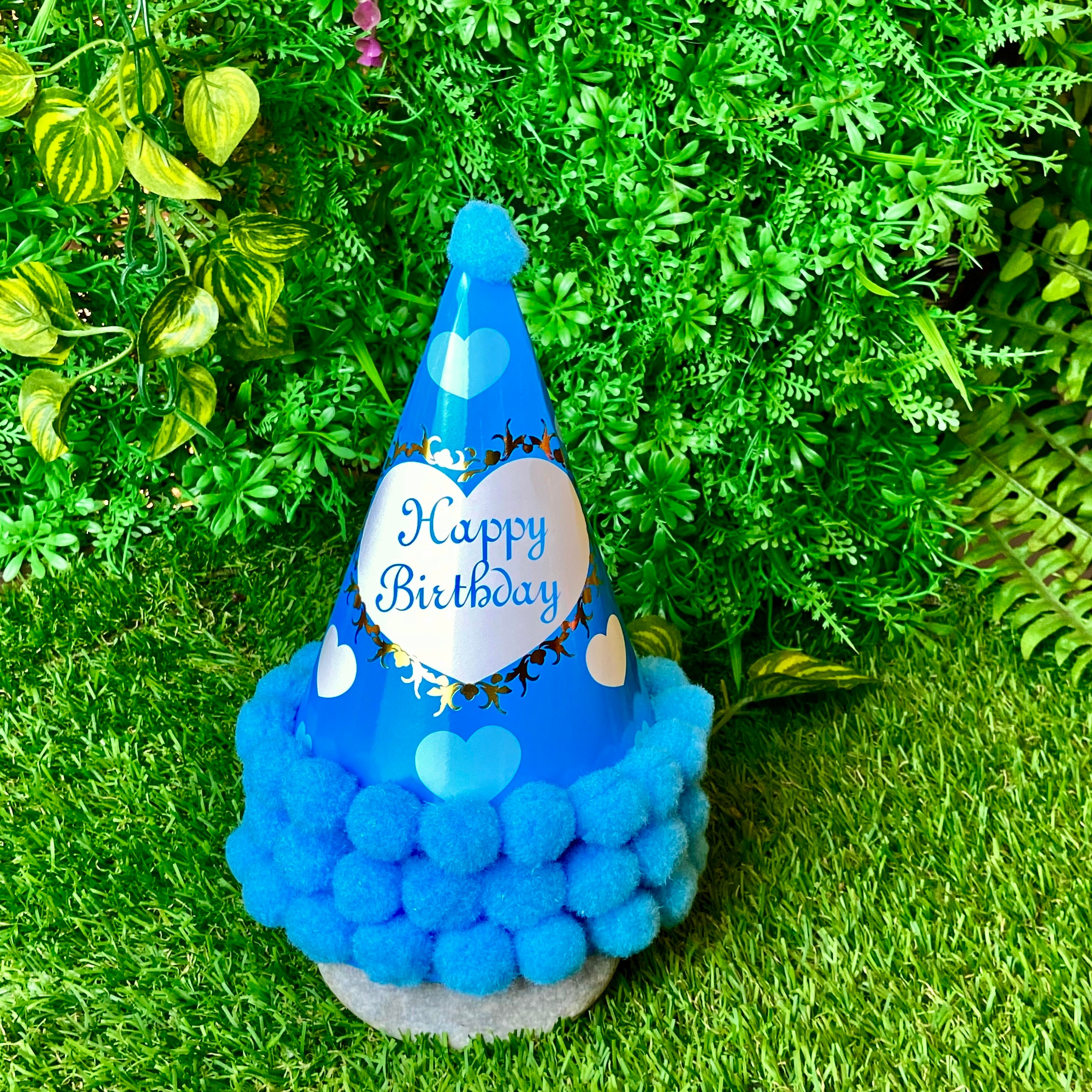 Happy Birthday HeartShaped (Blue) Party Hat