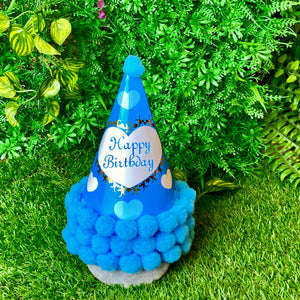 Happy Birthday HeartShaped (Blue) Party Hat