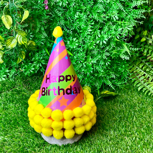 Happy Birthday Spangle (Green, Purple, Orange) Party Hat