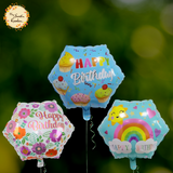 Happy Birthday Hexagonal Foil Balloon