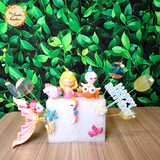 Mermaid Sea Creatures Ocean Themed Set A Topper