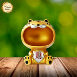 Tiger with Open Mouth as Storage Box Statue Decoration