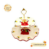Christmas Two-Tiered Porcelain Serving Stands